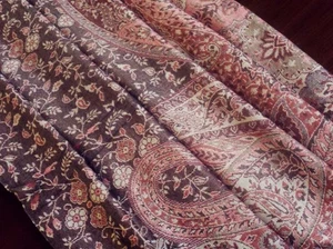 TRENDY ANTIQUE CASHMERE SILK PASHMINA REVERSIBLE SHAWL WRAP SCARF THROW KASHMIR - Picture 1 of 8