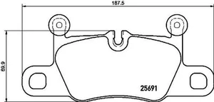 Brake Pad Set, Disc Brake BREMBO P65031 - Picture 1 of 2