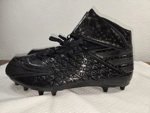 Adidas Iron Skin Football Cleats High Ankle Shiny Black Size 17 NEVER WORN! - Picture 1 of 24