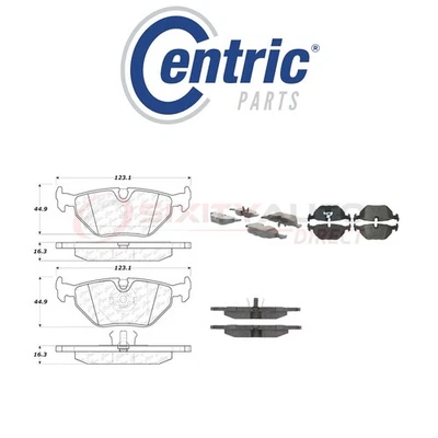 Centric Semi Metallic Brake Pads w Shim for 2000-2005 Rover 75 2.5L V6 - zf - Imagem 1 de 4