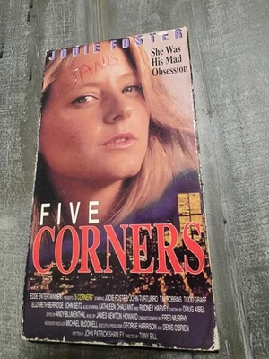FIVE CORNERS (1987 1992 VHS) Jodie Foster CRIME THRILLER DRAMA Rated R - Image 1 of 4