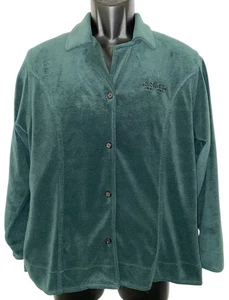 Harley Davidson grünes Fleece Langarmshirt Damen Large - Bild 1 von 7