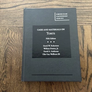 Cases and Materials on Torts, 5th Edition, Robertson, et al, West Academic - Bild 1 von 10