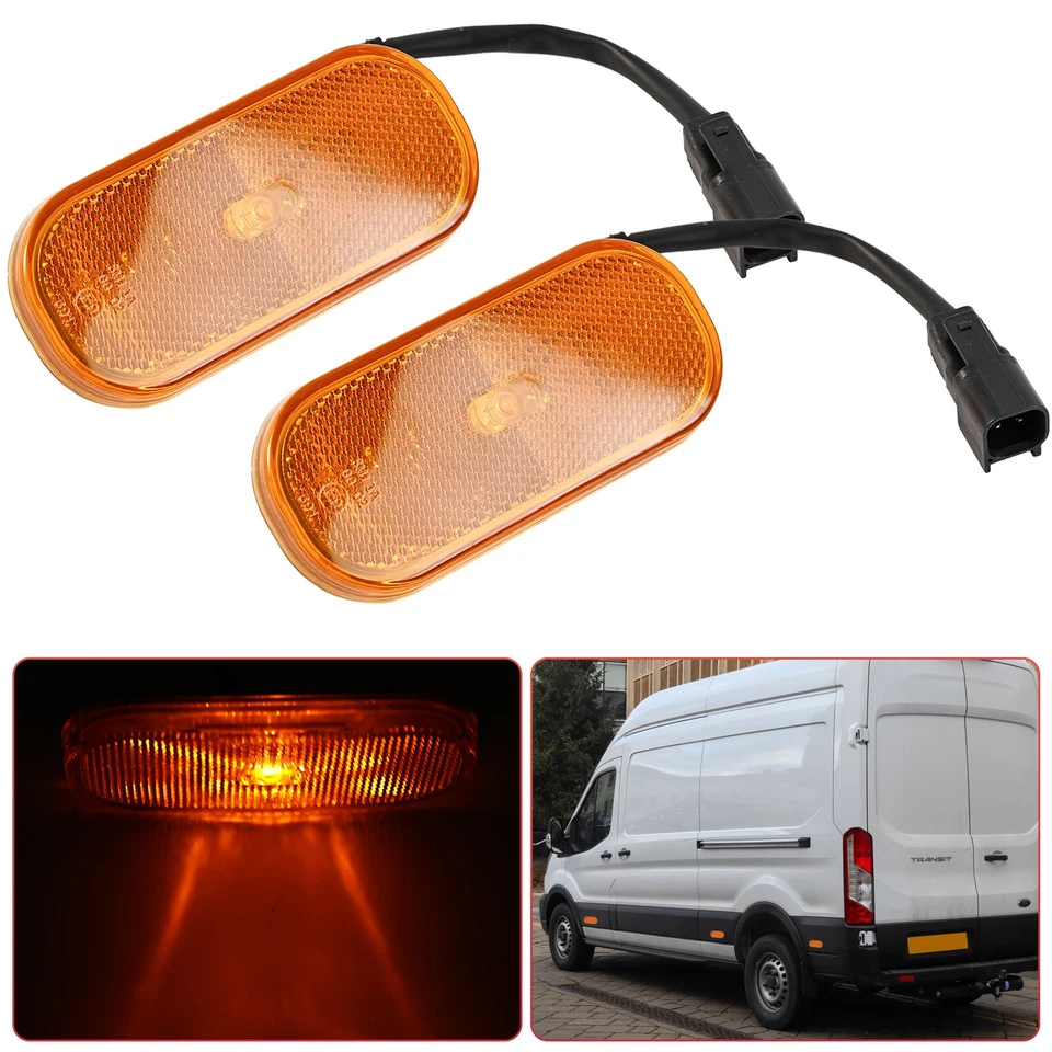 Side Marker Light  Turn Signal Lamp Amber Fits For Ford Transit MK8 2014-2020 ✅ - Image 1 of 4