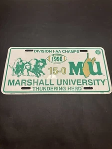Vintage 1996 Marshall Thundering Herd Division 1-AA Champs Nummernschild - Bild 1 von 3