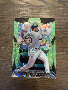 2019 Panini Prizm #56 Yoan Moncada Lime Green Donut Circles Prizm #/199 - Picture 1 of 2
