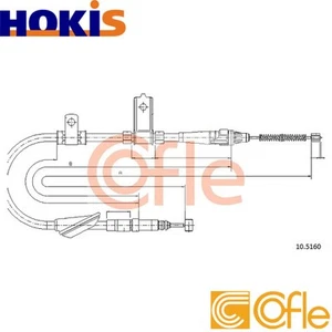 CABLE PARKING BRAKE 10.5160 FOR LAND ROVER FREELANDERI 204D3 2.0L 18 K4F 1.8L - Picture 1 of 7