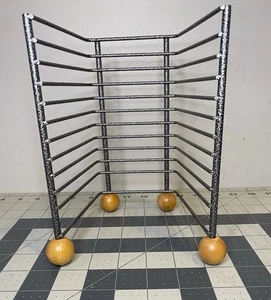 Soporte para torre Atlantic Silver Wire 12 CD No. 11336 pies de bola de madera - Imagen 1 de 13
