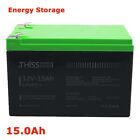 12V  15Ah Lifepo4 Battery Deep Cycle Rechargeable Lithium Batteries Home Energy