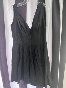 Carmen Marc Valvo Collection black Taffeta Dress Size 6 - Picture 1 of 7