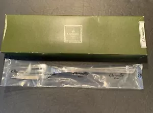 Christofle Aria Large Serving Fork With Vintage Green Box - Sealed - Picture 1 of 16