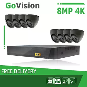 Sistema de CCTV 8 MP 4 canales 8 canales 4K Ultra HD DVR cámara domo kit de seguridad para el hogar noche Reino Unido - Imagen 1 de 26