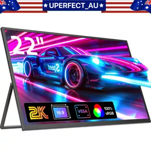 UPERFECT 22.0" 1440P Portable Gaming Monitor HDMI USB C w/VESA For SAMSUNG DEX - Picture 1 of 20