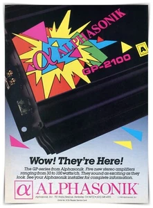 Alphasonik GP-Series Stereo Amps Car Audio Vintage 1991 Full-Page Magazine Ad - Picture 1 of 4