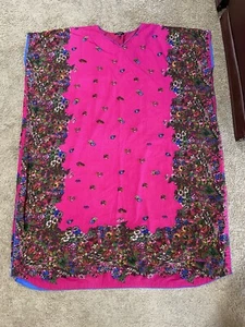 J. Peterman Women’s One Size Caftan Floral Maxi Muumuu Full Length Cotton Pocket - Picture 1 of 13