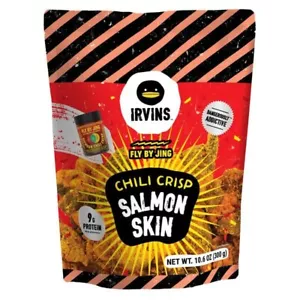Irvins Chili Crisp Salmon Skin Chips SPICY!! BIG BAG 10.6oz/300g - Picture 1 of 3