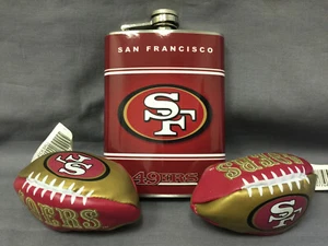 San Francisco Stainless Steel 8oz Flask with 2 bonus Hacky Sack Kick Balls - Picture 1 of 1