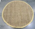 Natural 5' X 5' Round Loose Threads Rug, Reduced Price 1172592788 Nf747a-5R