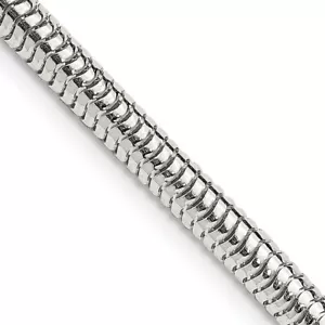Sterling Silver 4mm Round Snake Chain 28" Necklace For Women - Picture 1 of 4