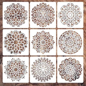 Mandala Stencils for Painting, Small Rangoli Stencils for 4 inch round pattern - Picture 1 of 1