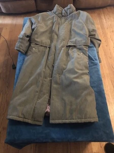 Vtg Goose Down Puffer Parka L Coat Cyclone D'Hiver Winter Club Womens - Picture 1 of 2