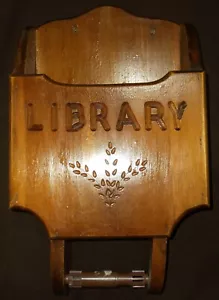 WOOD TOILET PAPER AND MAGAZINE HOLDER VINTAGE RUSTIC COUNTRY WALL HUNG LIBRARY - Picture 1 of 8