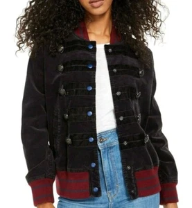 Free People Atlas Cord Bomber Jacket Corduroy Military - Picture 1 of 4