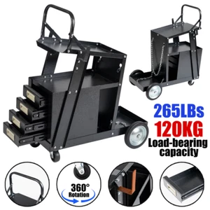 4-Drawer Welding Trolley MIG Welder Cart TIG ARC MMA Plasma Cutter Bench Storage - Picture 1 of 13