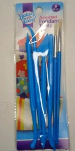 Fondant Cake Decorating Modeling tool set - 6- Pieces "Baked with Love" New - Picture 1 of 4