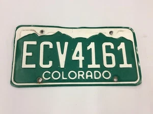 ECV 4161 Colorado Green/White License Plate Garage Memorabilia - Foto 1 di 4