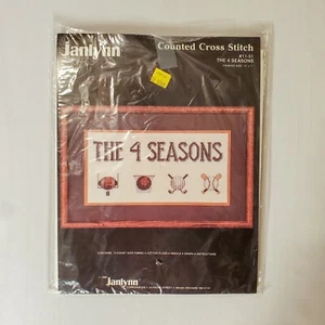 The Four Seasons Janlynn Cross Stitch Kit Basketball Golf Football Baseball - Picture 1 of 6