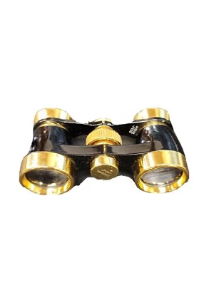 Sears Vintage 2.5 X Black, Gold Coated Theater Binicicular with case no.6223 - Image 1 of 4