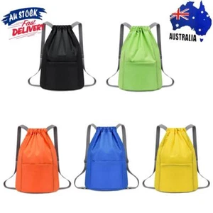 Large Capacity Drawstring Backpacks Sack Waterproof Swimming Beach Sports Bags - Picture 1 of 15