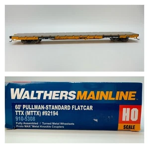 HO Walthers 910-5308 60' Pullman Standard Flatcar Trailer-Train TTX MTTX 92194 - Picture 1 of 11