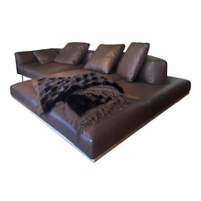 Knoll International Sofa Couch Ecksofa Matic Bezug Leder Venezia Dark Brown