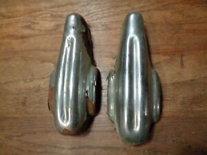 Vintage Chrome Bumper Guards Pair Rusty Austin Healy ? Jalopy Rat Rod Chevy Ford