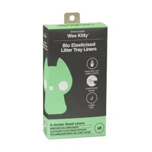 Rufus & Coco Wee Kitty Bio Elasticised Litter Tray Liners Jumbo 8 Pack - Picture 1 of 4