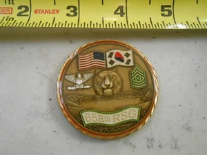 RARE ARMY 658TH RSG REGIONAL SUPORT GROUP PRIDE OF ASIA MILITARY CHALLENGE COIN - Picture 1 of 2