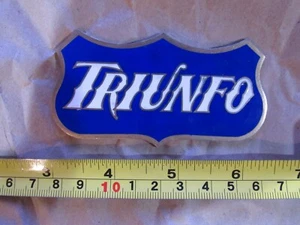 1900er Jahre? Triunfo Car Company selten blau Oldtimer Kühler Emblem Abzeichen Reproduktion - Bild 1 von 2