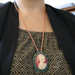 Gothic Victorian Vintage Style Cameo Necklace Pendant Brooch Ring Locket Jewelry - Picture 1 of 184