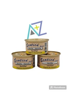 3x Exotica Deorante Organico Extra Resistente Vaniglia per Auto, Home Office - Foto 1 di 1