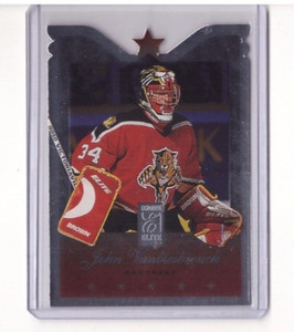 JOHN VANBIESBROUCK 1995-96 DONRUSS ELITE HOCKEY DIE-CUT STARS PARALLEL SP #83