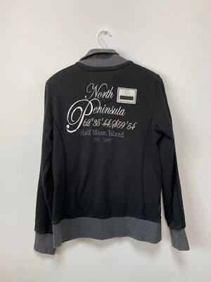 Jersey para mujer GAASTRA negro con logotipo grande cremallera de algodón talla L Foto 1 de 4