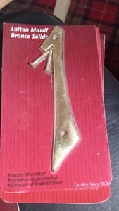 4" Traditional Solid Brass House Mailbox Address Number Screw On - Picture 1 of 1