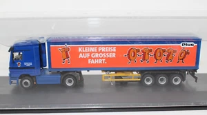 hg4603, Alter Exclusiv Werbetruck MB Mercedes Benz Plus kleine Preise PC OVP H0 - Bild 1 von 10