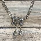Costume Rhinestone Butterfly Necklace Bride Prom Event Choker 14"