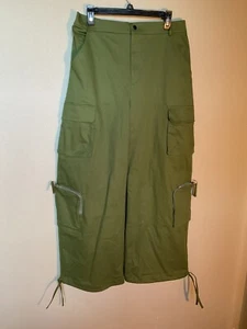 "The Drop" Hip-Hop Damen Hose olivgrün Baumwolle Break Dance 80er Jahre L - Bild 1 von 5