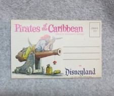 1967 Disneyland PIRATES of CARIBBEAN  POSTCARD BOOKLET FOLDER 12 Views Unused