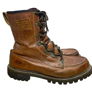 Rare VTG Herman Survivor Boots Military Sz 10 Brown 1960s Vibram Insulated -20 - Picture 1 of 20