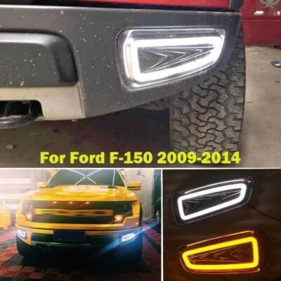 For Ford F-150 2009-2014 Front Bumper Light LED DRL Fog Light Turn Signal 2PCS Foto 1 de 4